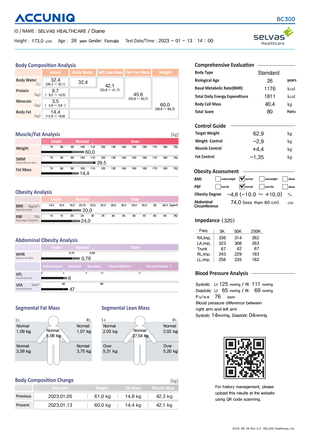 ACCUNIQ BC300 Body Composition Analyser