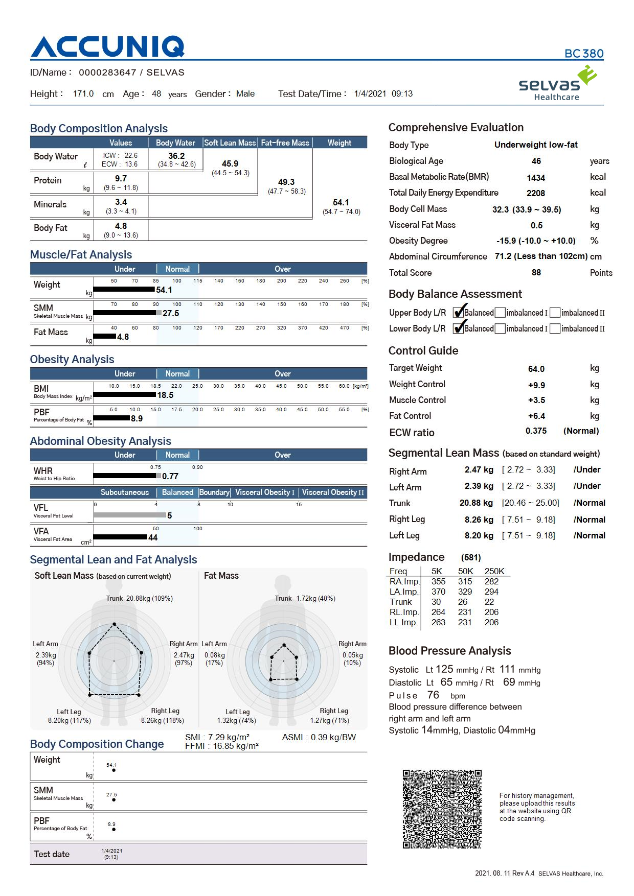 ACCUNIQ BC380 Body Composition Analyser